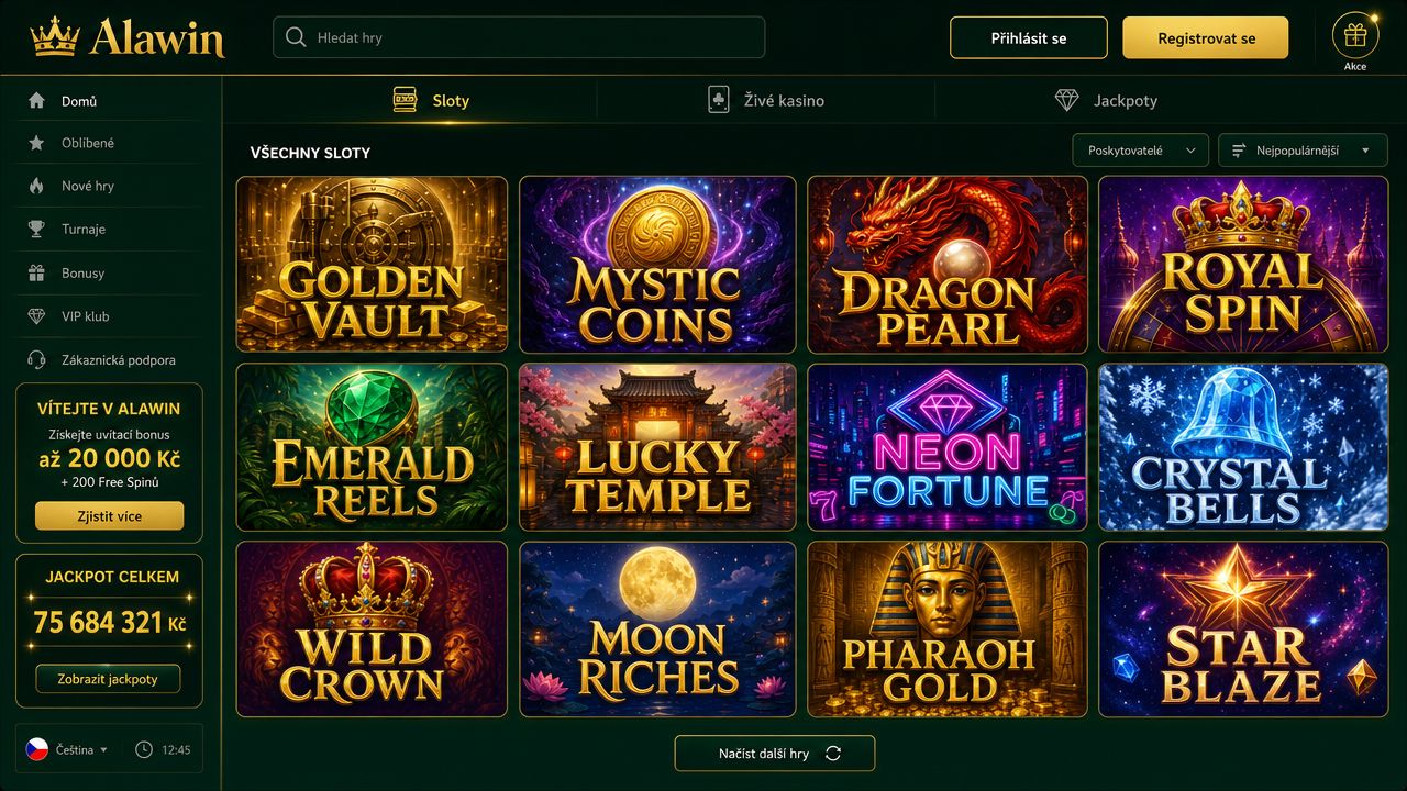Ukázka online kasina Alawin