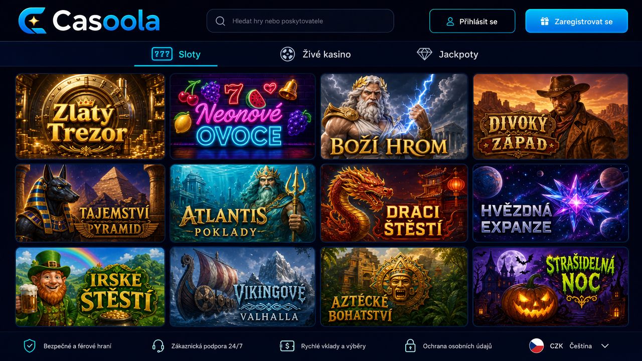 Ukázka online kasina Casoola