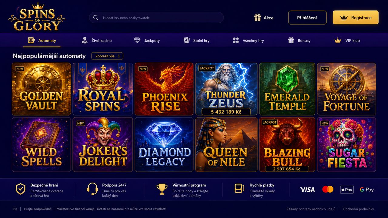 Ukázka online kasina Spins of Glory